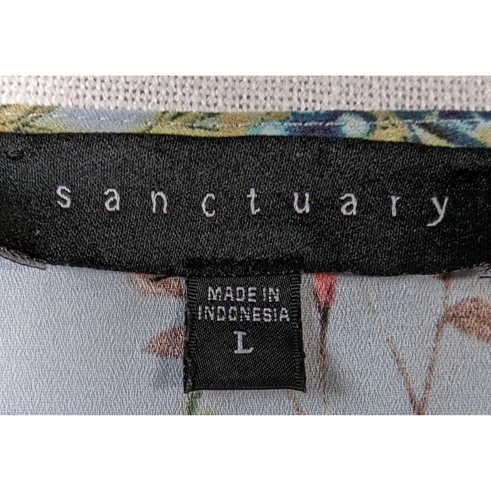 Sanctuary Button-up Floral Blouse Size Large - Picture 5 of 14